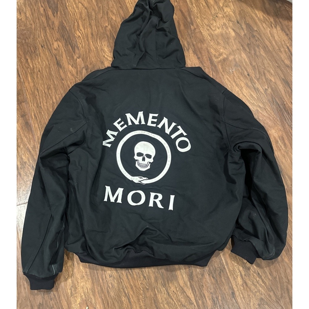 Carhartt J131 Coat Jacket Mens Sz 2XL Lined Duck Canvas Black Memento Mori